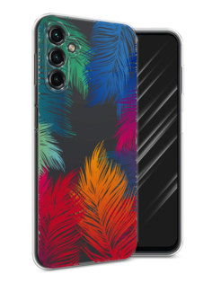 Чехол Awog на Samsung Galaxy A24 "Рамка из перьев"