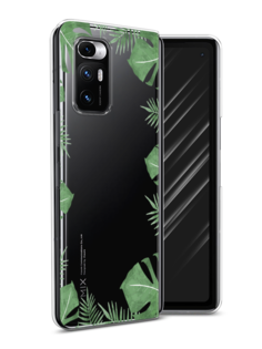 Чехол Awog на Xiaomi Mi Mix Fold "Листья папоротника рамка"