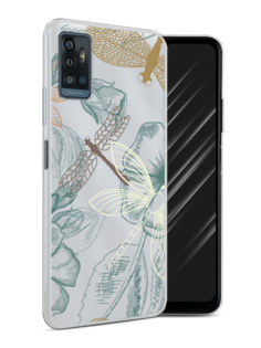 Чехол Awog на ZTE Blade A71 / ЗТЕ Блэйд A71 "Тени стрекоз"