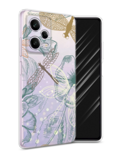 Чехол Awog на Xiaomi Redmi Note 12 Pro "Тени стрекоз"