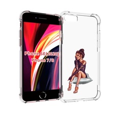 Чехол MyPads Девушка-на-подушке женский для iPhone 7 4.7 / iPhone 8 / iPhone SE 2