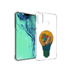 Чехол MyPads Tocco для Huawei 9X Lite кит в лампочке с парусами