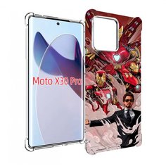 Чехол MyPads Тони-Старк-и-костюмы для Motorola Moto X30 Pro