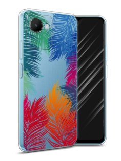 Чехол Awog на Realme C30S 4G "Рамка из перьев"