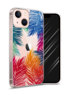 Чехол Awog на Apple iPhone 13 mini / Айфон 13 mini "Рамка из перьев"