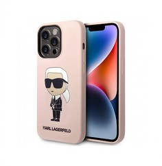 Чехол Karl Lagerfeld Liquid silicone NFT Karl Ikonik Hard для iPhone 14 Pro Max, Розовый