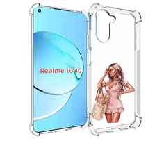 Чехол MyPads Девушка-в-мини-платье женский для Realme 10