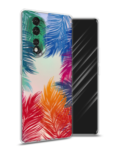 Чехол Awog на Honor 80 "Рамка из перьев"