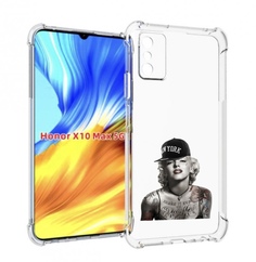 Чехол MyPads Мерлин Монро с тату женский для Honor X10 Max
