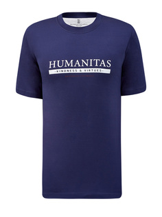 Хлопковая футболка с сезонным принтом Humanitas Brunello Cucinelli