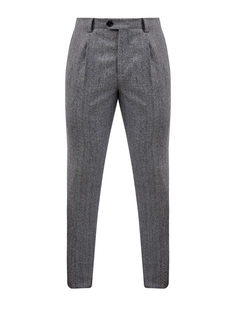 Шерстяные брюки в стиле sprezzatura с защипами Brunello Cucinelli