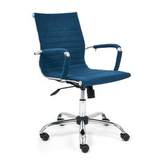 Кресло TetChair URBAN-LOW, флок , синий, 32