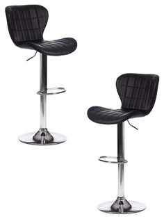 Комплект барных стульев 2 шт. TetChair AVIONIC, металл, экокожа, черный, хром