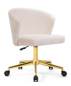 Компьютерное кресло Woodville Lika white teddy