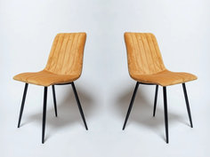 Комплект стульев 2 шт. La Room UDC - 7066, абрикос/черный