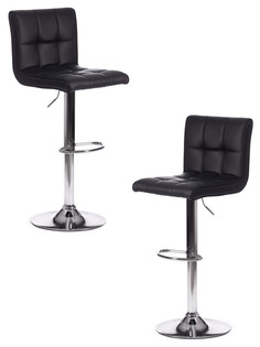 Комплект барных стульев ( 2шт.) TetChair BARBER (mod. KY711D), металл/экокожа, черный/хром