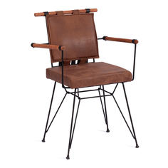 Стул Tetchair PRIX (mod. 291) металл/экокожа brown коричневый
