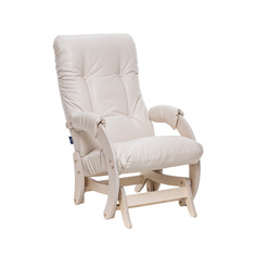 Кресло-качалка Мебель Импэкс мод. 68 (Leset Футура) Дуб беленый/Экокожа Varana Cappuccino