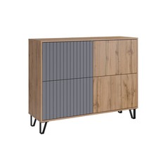 Комод Ливерпуль, 1204х380х950, Дуб вотан/Графит софт No Brand