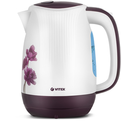Чайник электрический VITEK VT-7061 MC 17 л белый, фиолетовый