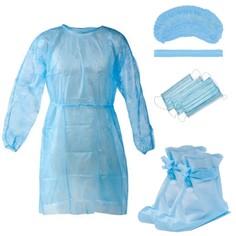 Комплект одежды защитный NF стерильный халат, шапочка, маска, бахилы, 4 шт