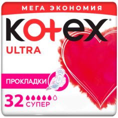 Kotex прокладки ультра сетч супер, 32 шт.