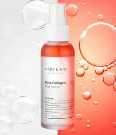 Сыворотка-мист Mary&May многофункциональная с экстрактом розы и коллагеном Rose Collagen M