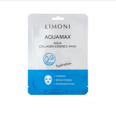 Маска для лица Limoni Aqua Collagen Essence Mask увлажняющая, морская вода и коллаген, 23г