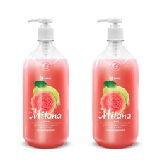 Крем-мыло жидкое Grass MILANA, увлажняющее, Гуава, 1 л, 2 шт