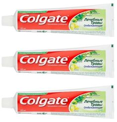 Зубная паста Colgate Лечебные Травы Отбеливающая 100мл, 3 шт