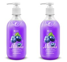 Крем-мыло жидкое Grass MILANA, увлажняющее, Черника в йогурте, 1 л, 2 шт