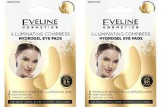Патчи Eveline для глаз Гидрогелевые, охлаждающие, с эффектом сияния, 2 уп