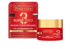 Крем Bielenda укрепляющий от морщин 50+ день ночь SUPER TRIO RETINOL VIT C KOLAGEN