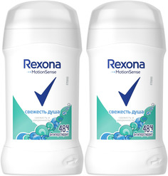 Дезодорант-антиперспирант Rexona свежесть душа женский 40мл стик 2шт