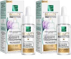 Гель-сыворотка для лица Чистая линия pure line beauty protection 30мл 2шт