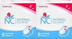 Тампоны NORMAL cliniс гигиенические normal - 3 капли 8шт 2 уп