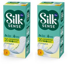 Прокладки Ola Ежедневные Silk Sense Daily deo Большие Ромашка 20шт 2уп