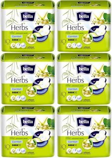 Прокладки Bella Herbs Tilia Comfort с экстрактом липового цвета 10шт 6 уп