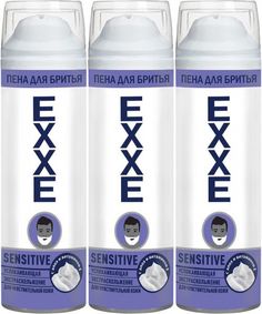 Пена для бритья EXXE Sensitive, для чувствительной кожи, 200мл, 3шт