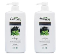 Шампунь Petrova Naturals Против перхоти, с Мятой и древесным Углем, 600 мл, 2шт