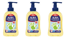 Жидкое мыло Aura Antibacterial ромашка деликатное 300 мл 3 шт