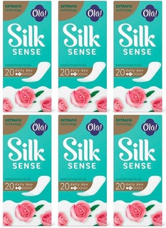 Прокладки ежедневные Ola! silk sense daily deo бархатная роза 20шт/уп 6 уп