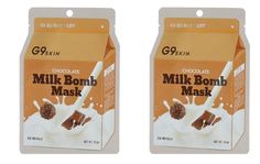 Тканевая маска для лица G9SKIN milk bomb mask chocolate 21мл 2шт