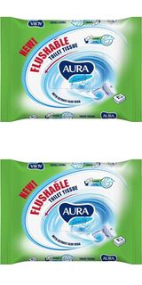 Влажная туалетная бумага Aura family в уп 42шт 2 уп