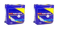 Прокладки Милана женские ночные в индивидуальной упаковке, Ultra Софт Макси, 10шт, 2 уп Milana