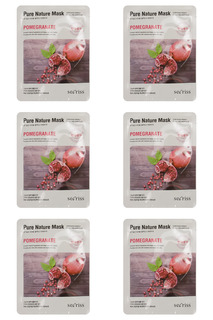 Маска тканевая для лица Anskin Secriss Pure Nature Mask Pack Pomegranate 25 мл 6 шт