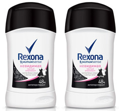 Дезодорнат-стик Rexona чистый бриллиант невидимый на черном и белом 40мл 2шт