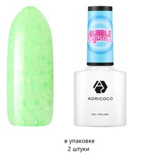 ADRICOCO Гель-лак для ногтей с цветной неоновой слюдой / Bubble Gum №06,