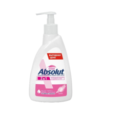Мыло-крем жидкое антибактериальное 500г ABSOLUT Нежное 2в1,пантенол, пуш-пул, ш/к 1, 5213