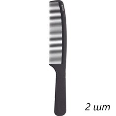 Dewal Гребень с ручкой средний / Super Thin СF- 014, черный, (2шт.)